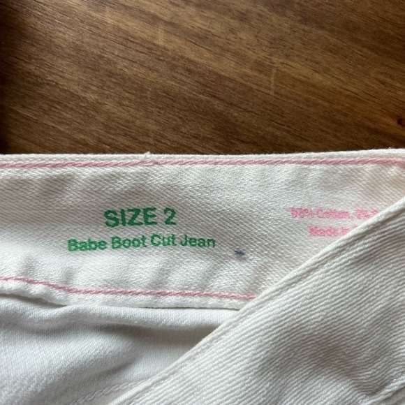LILLY Pulitzer Women’s White “Babe” Bootcut Jeans Size 2 - Picture 15 of 15